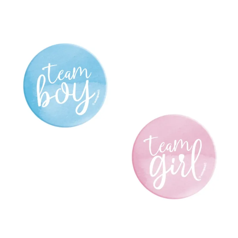 1.5" Team Boy & Team Girl Buttons 10 ct - Image 2