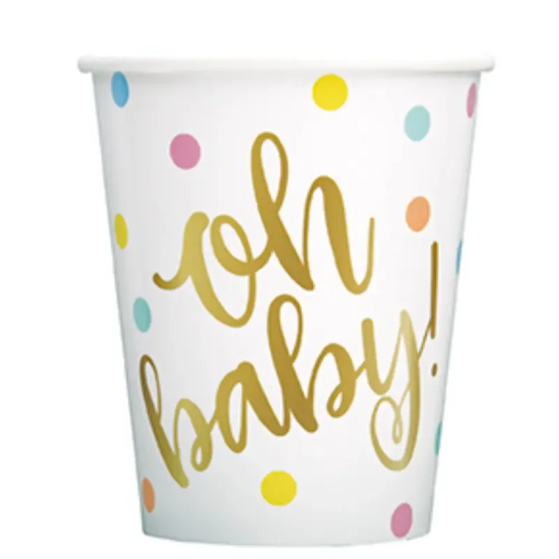 Oh Baby Paper Cups 8ct