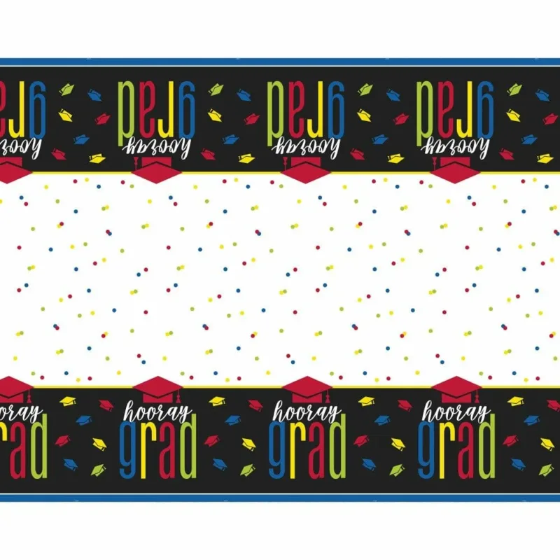 "Hooray Grad" Table Cover 54" x 84" - Image 2