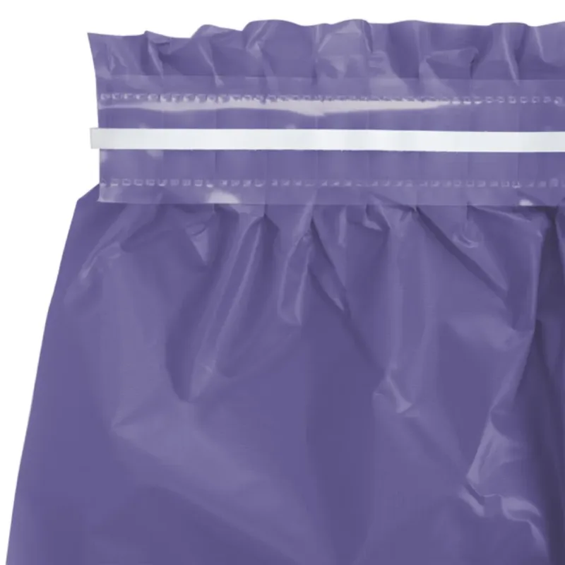 Purple Plastic Table Skirt 29"x14' W/ Adhesive Stirp - Image 2