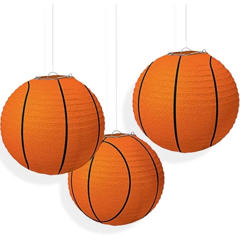 Basketball Lantern 9.5" 3ct