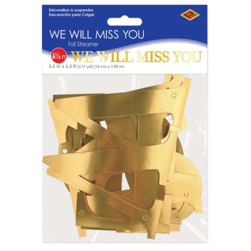 "We Will Miss You" Retirement Banner 6.5' - Image 2