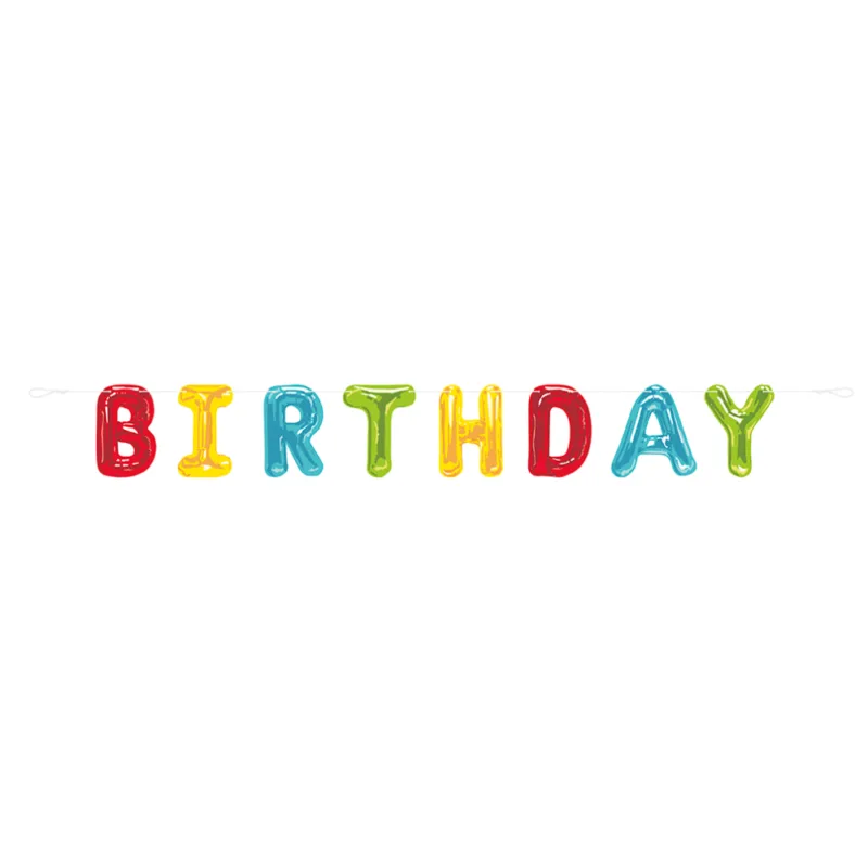 Balloon Happy Birthday Banner 9' - Image 3