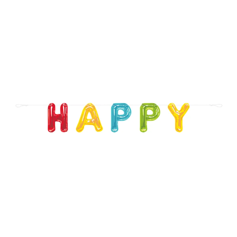 Balloon Happy Birthday Banner 9' - Image 2