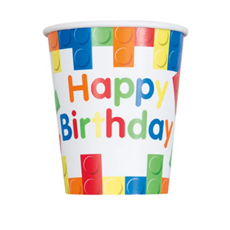 Building Blocks  Paper Cups 8ct