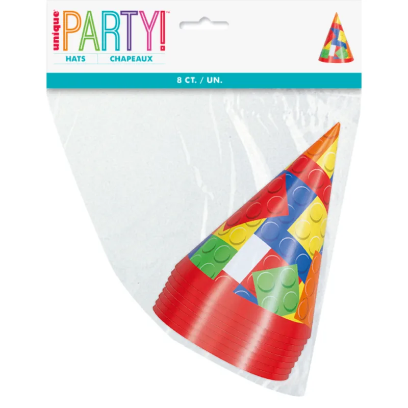 Building Blocks  Paper Hats 8ct - Image 2