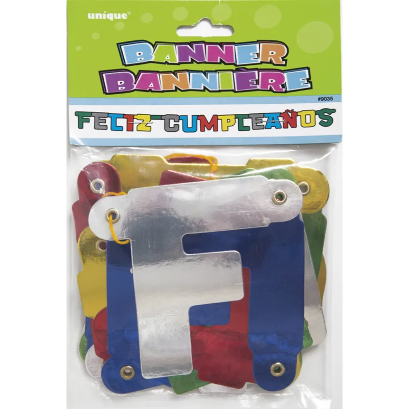 Feliz Cumpleanos Jointed Banner 4'