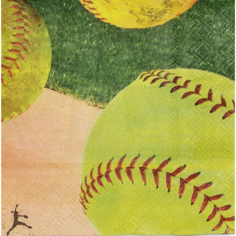 Girls Fastpitch Beverage Napkins 16ct