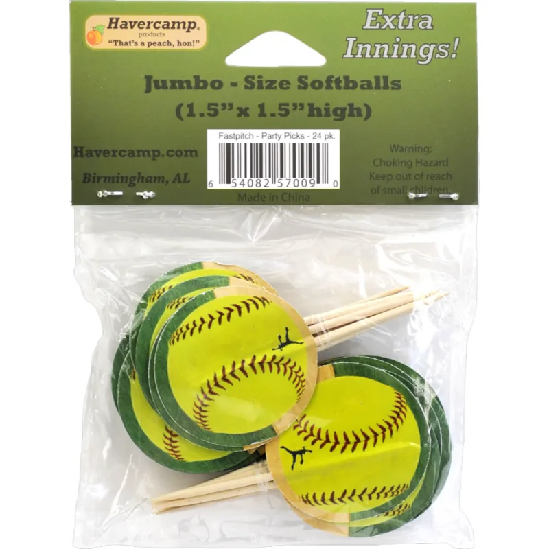 Girls Fastpitch Cupcake Topper 24ct - Image 2