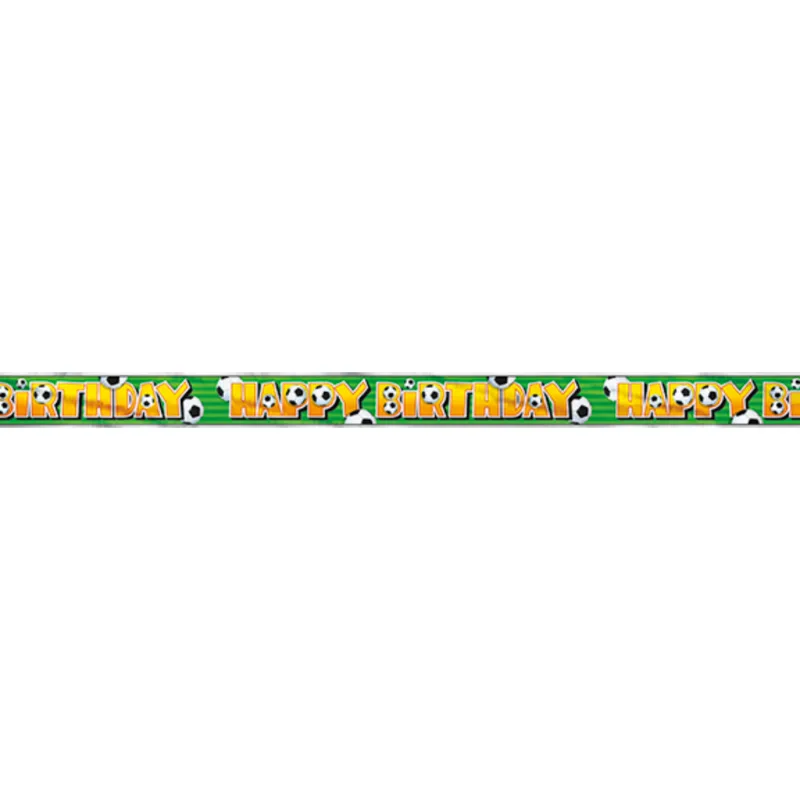 Soccer "Happy Birthday" Foil Banner 12' - Image 2