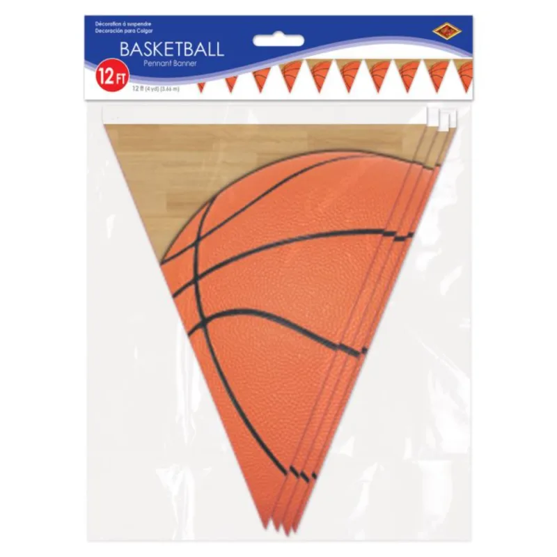 Basketball Pennant Banner 12'