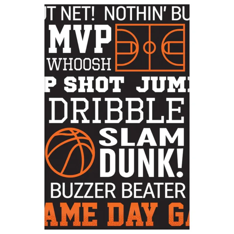 Basketball "Slam Dunk" Table Cover 54" x 84" - Image 2