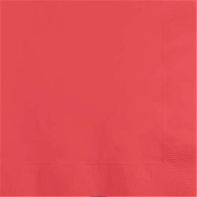 Coral Pink Beverage Napkins 50ct
