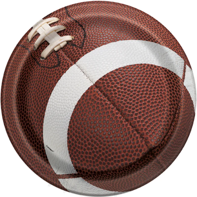 Football 9" Plates 8ct