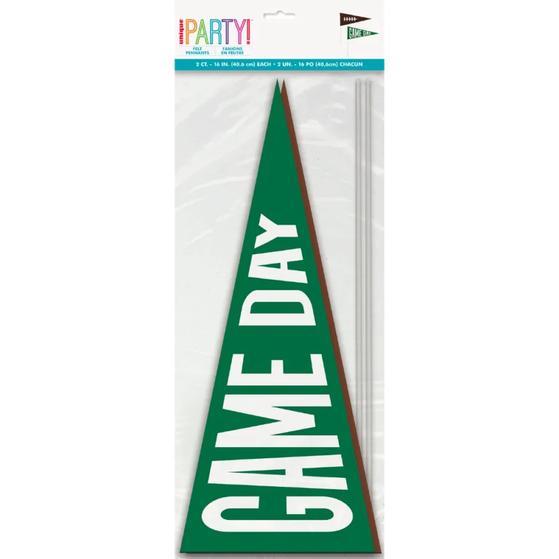 Football Felt Pennant Flags 2ct