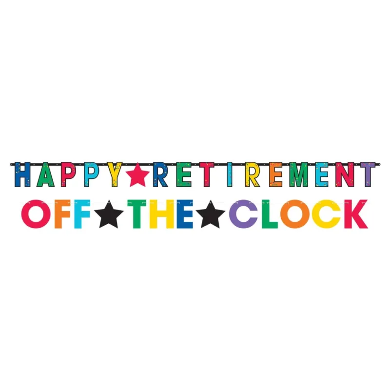 Happy Retirement/Off The Clock Banner 12'
