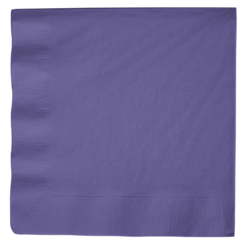 Purple Beverage Napkins 50ct