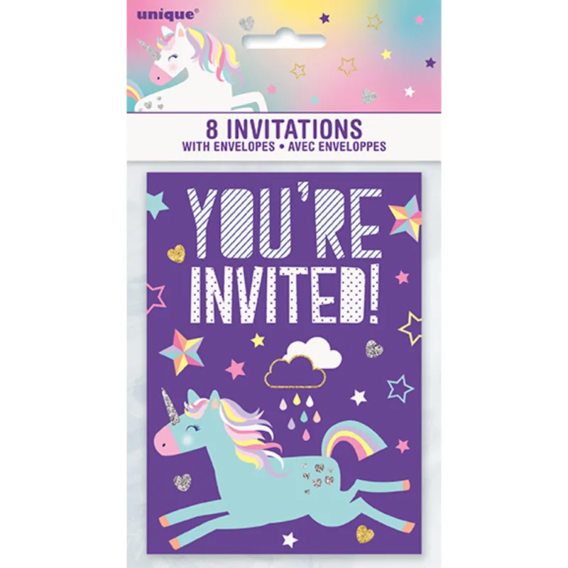 Unicorn Invites 8ct
