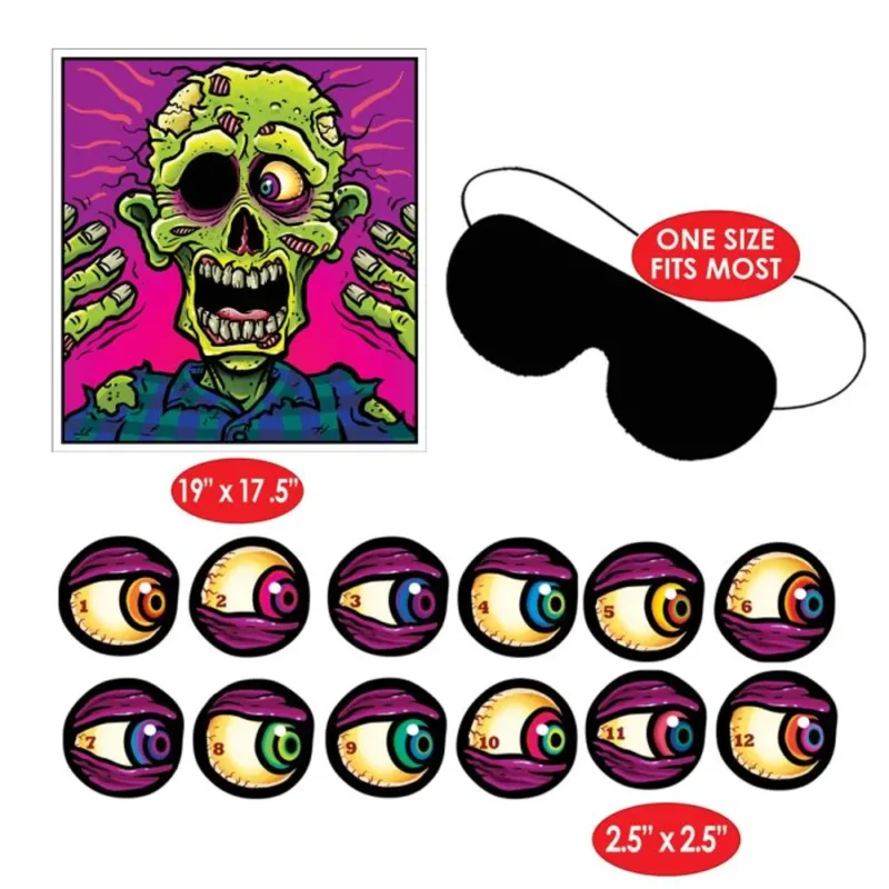 Pin The Eye Ball On The Zombie Party Game - Image 3