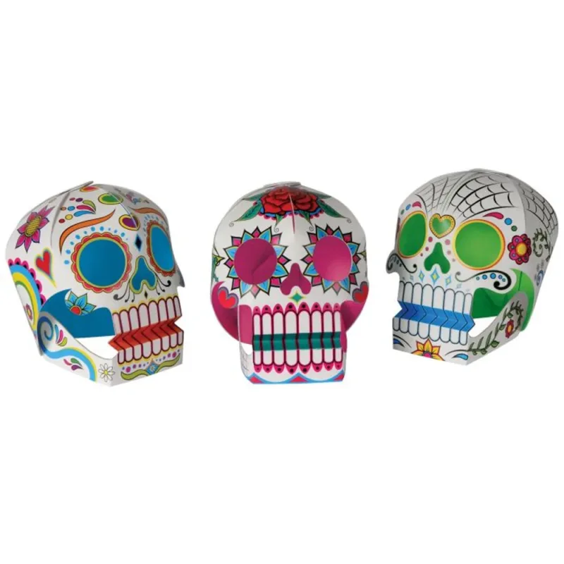 Day Of The Dead Sugar Skull 3D Centerpeice