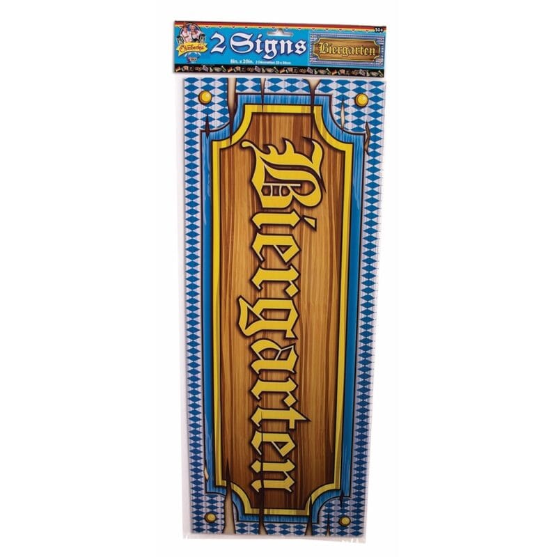 20" Oktoberfest "Biergarten" Sign 2ct