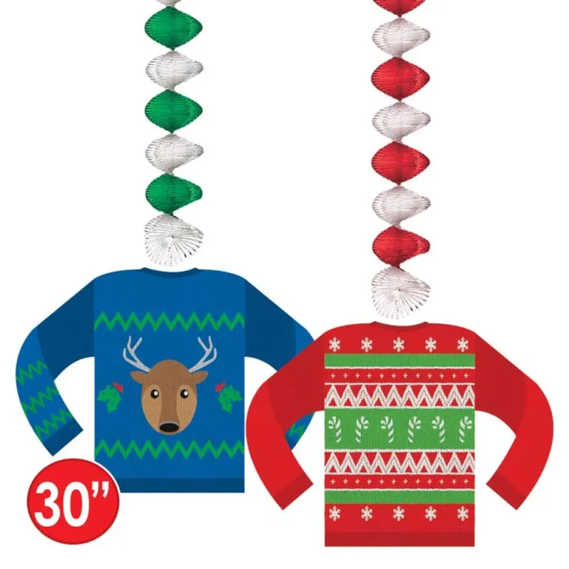 30" Ugly Sweater Hanging Decoration 2ct - Image 3