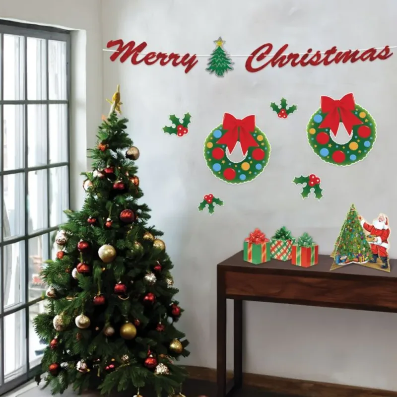 14" Holly & Wreath Cutouts - Image 2