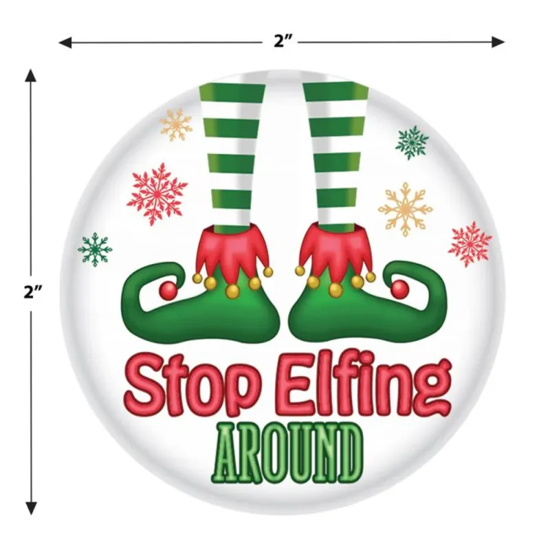 2" Christmas Pins 5ct - Image 3