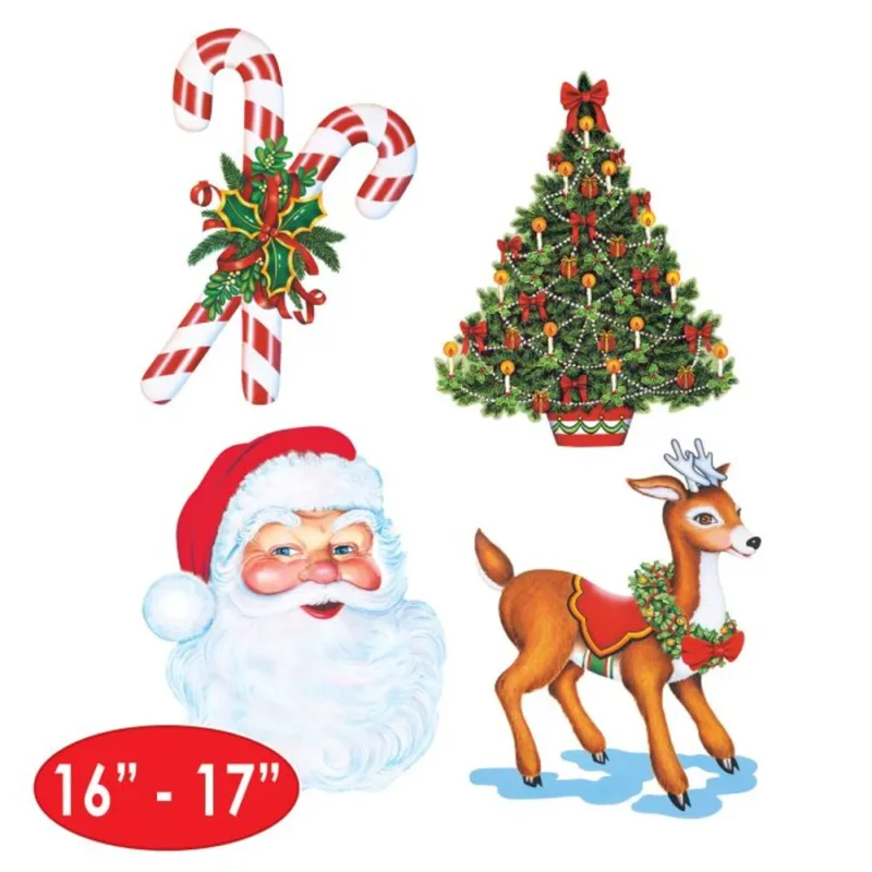 17" Christmas Cutouts 4ct - Image 3