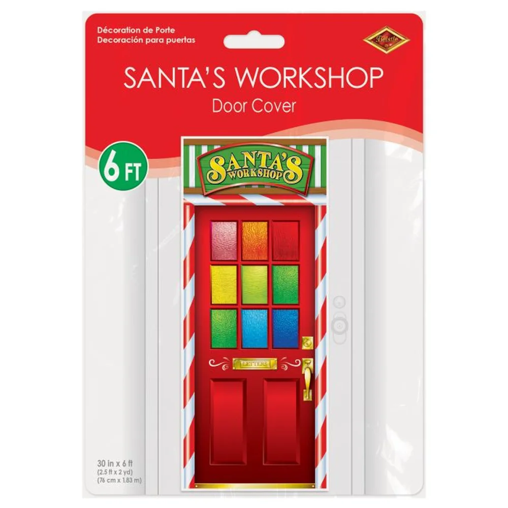 6' Santa's Workshop Door Cover - Image 2