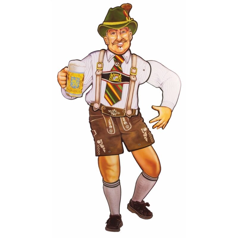 36" Oktoberfest Jointed Man Cutout