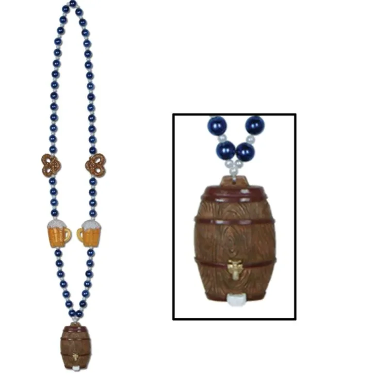 40" Oktoberfest Beaded Necklace w/ Keg