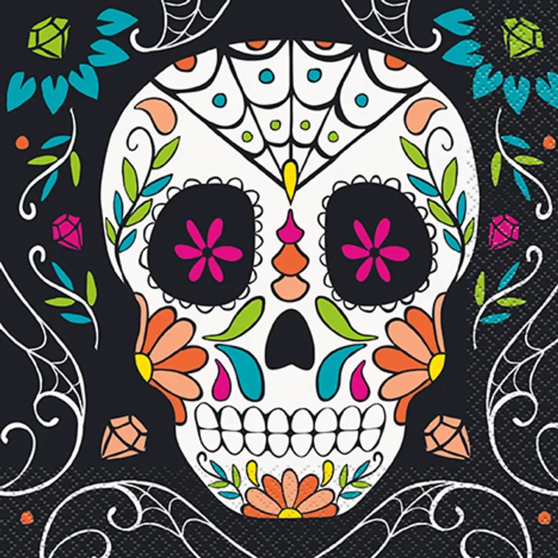 Day Of The Dead Lunch Napkins 16ct