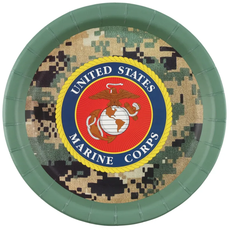 Marines 9" Plates 8ct