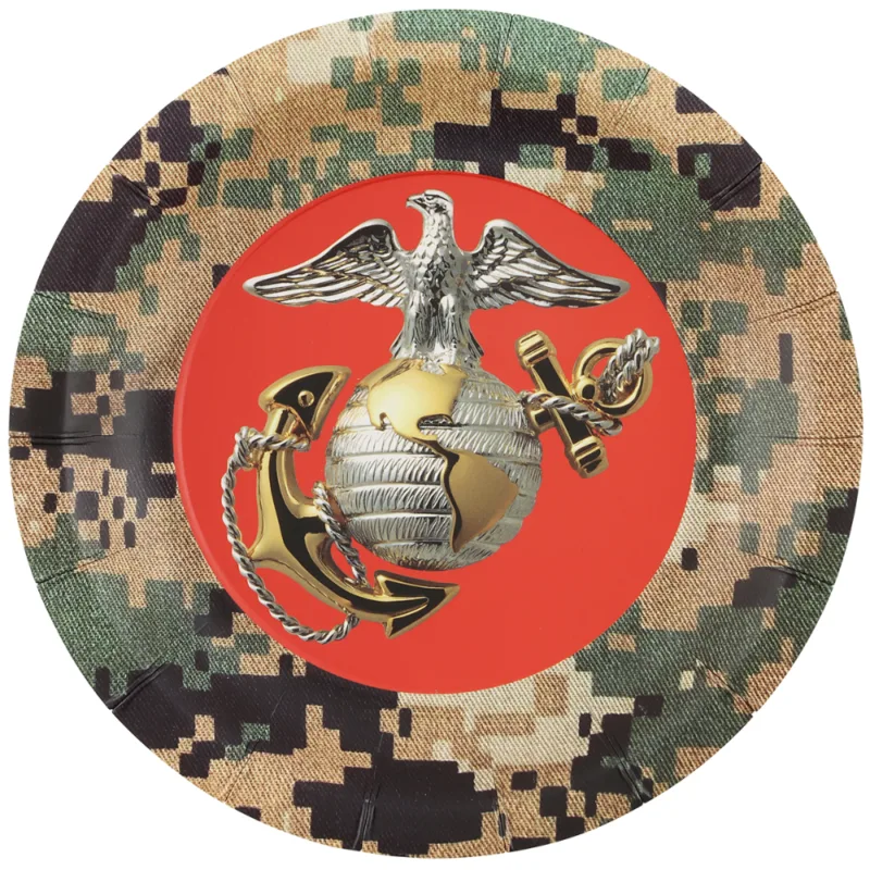 Marines 7" Plates 8ct