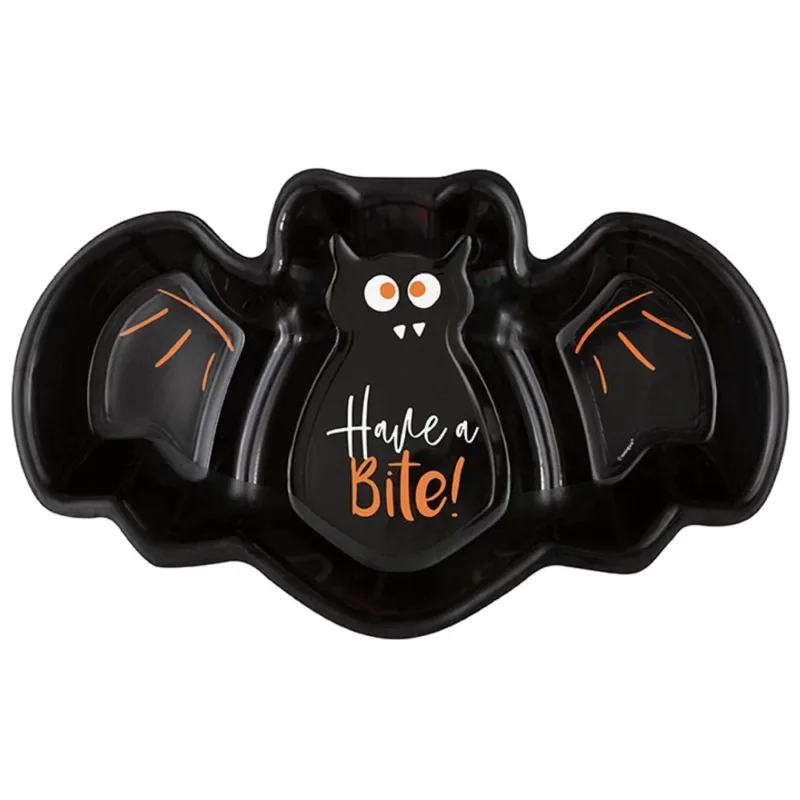 Plastic Bat "Have a Bite" Shaped Serving Plater 13"