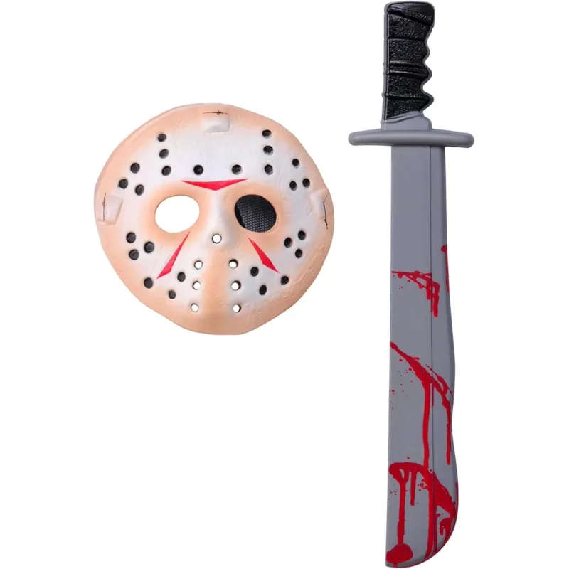 Friday The 13th Jason Voorhees Mask & Machete - Image 2