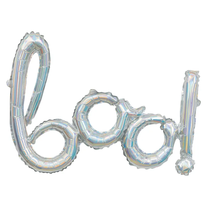 18" Iridescent Jumbo "BOO!" Balloon - Image 2