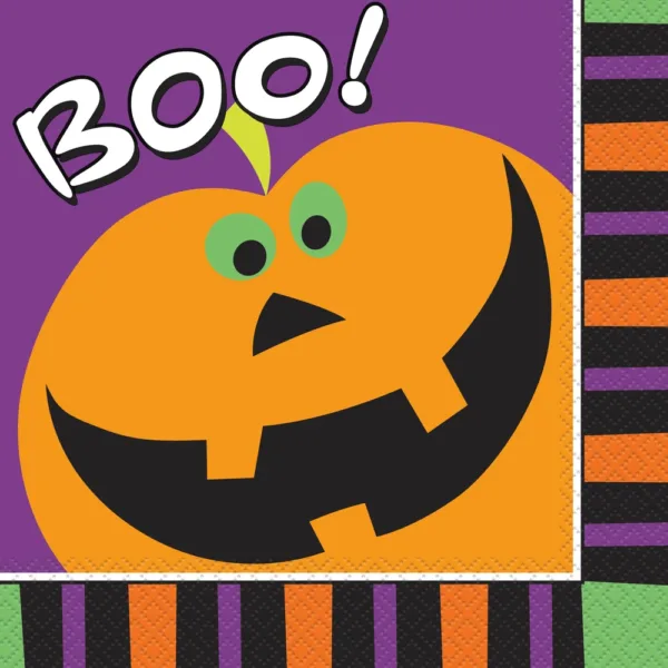 pumpkin boo lunch napkins 2