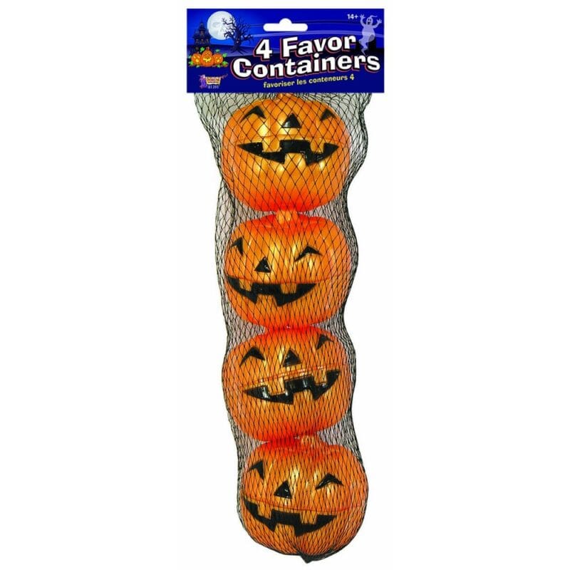 3" Pumpkin Favor Container 4ct