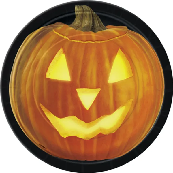 pumpkin glow 7 inch plates
