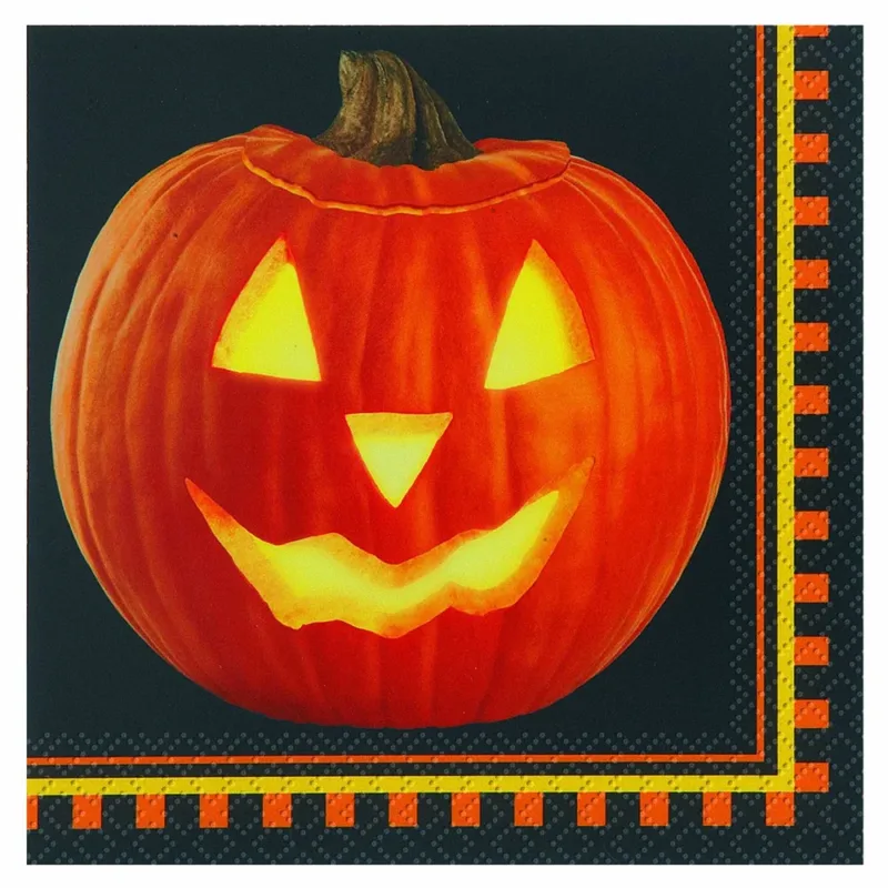 Pumpkin Glow Beverage Napkins 16ct
