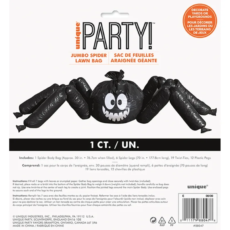 Jumbo Spider Shaped Lawn Bags