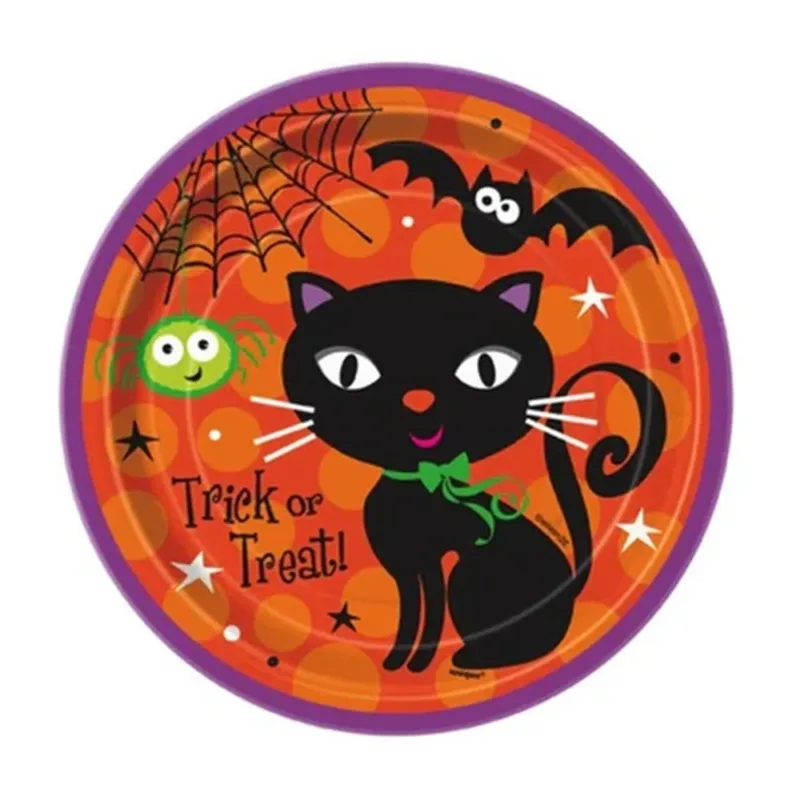 7" Spooky Boots "Trick or Treat" Plates 8ct