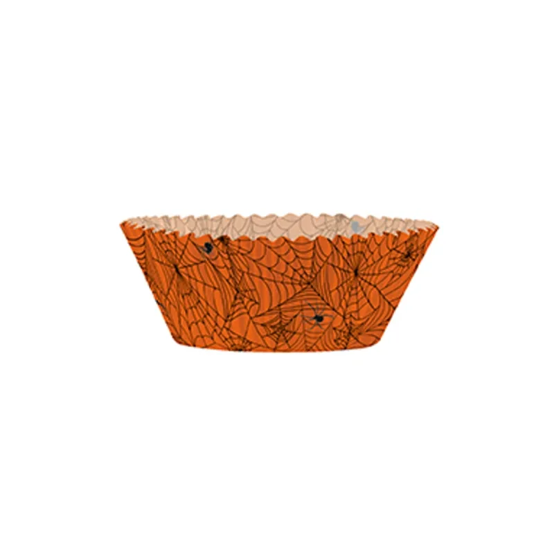 Orange & Black Spider & Spiderweb Cupcake Kit - Image 2