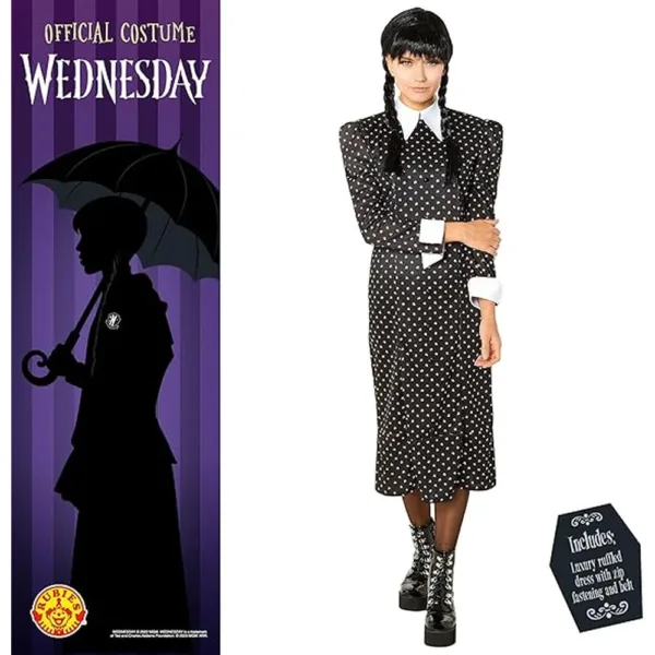 womens Wednesday Tv Show Wednesday Costume Dress2