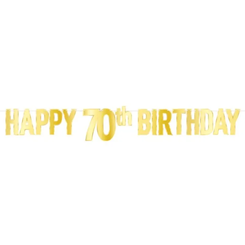 5' Happy 70th Birthday Streamer