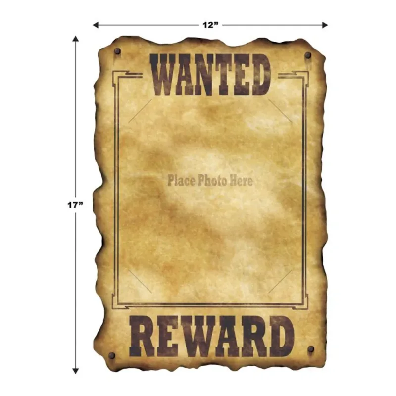 15" Western Wanted Reward Game - Image 3