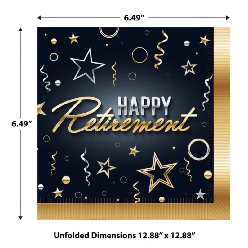 "Happy Retirement" Lunch Napkins 16ct - Image 3