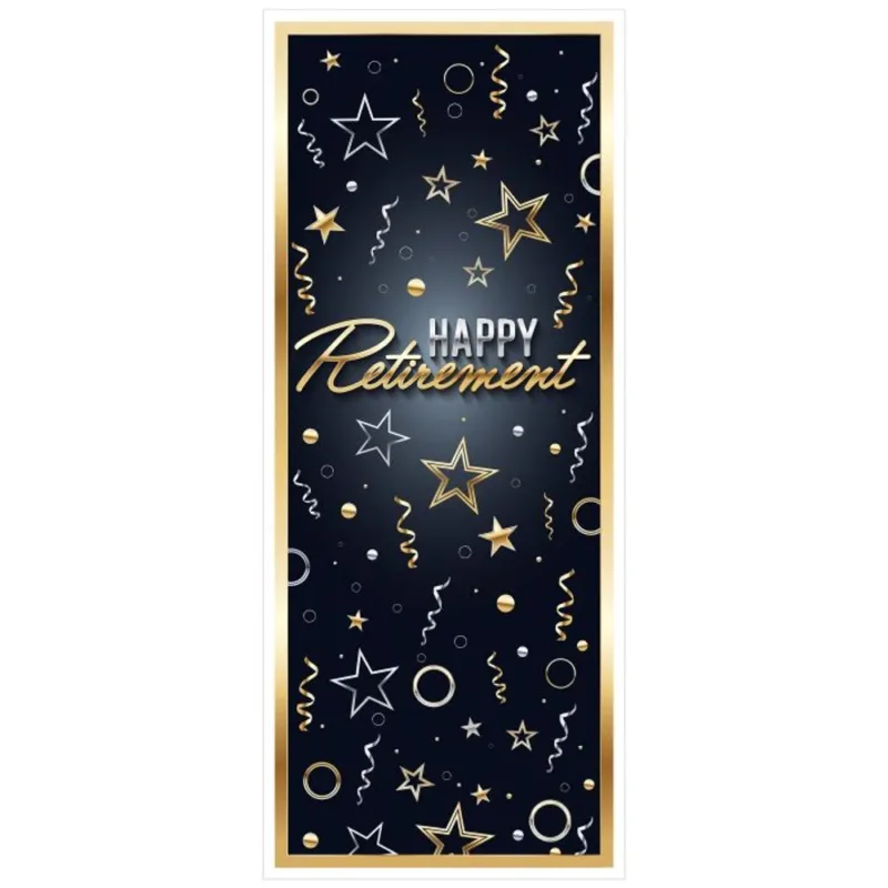 6' "Happy Retirement" Dots Door Cover